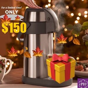 Princess House Silver and Black Coffee Dispenser